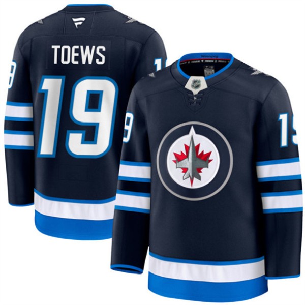 Winnipeg Jets #19 Jonathan Toews Navy 2024-25 Home Stitched Jersey