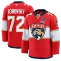 Florida Panthers #72 Sergei Bobrovsky Red Home 2025 Stanley Cup Champions Patch Stitched Jersey