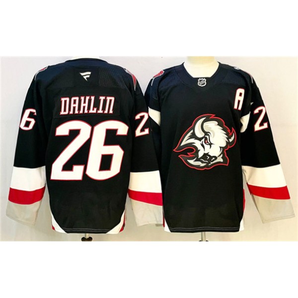 Buffalo Sabres #26 Rasmus Dahlin Black 2024-25 Alternate With A Patch Stitched Jersey