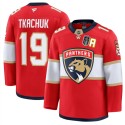Florida Panthers #19 Matthew Tkachuk Red 2025 Stanley Cup Final Patch Stitched Jersey