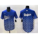 Los Angeles Dodgers Team Big Logo Blue Limited Stitched Jersey