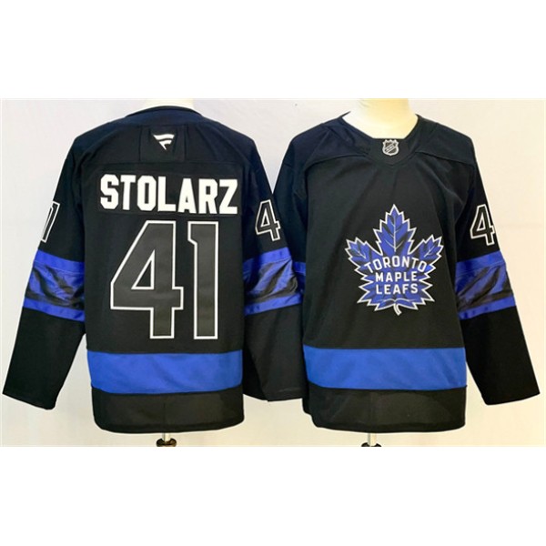 Toronto Maple Leafs #41 Anthony Stolarz Black 2024-25 Stitched Jersey