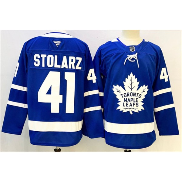 Toronto Maple Leafs #41 Anthony Stolarz Blue 2024-25 Stitched Jersey