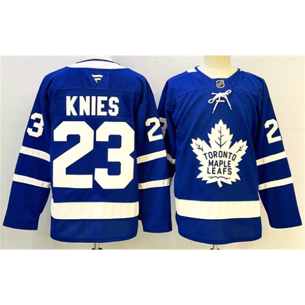 Toronto Maple Leafs #23 Matthew Knies Blue 2024-25 Stitched Jersey