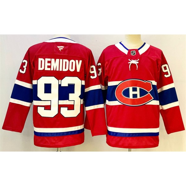Montreal Canadiens #93 Ivan Demidov Red 2024-25 Stitched Jersey