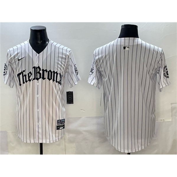 New York Yankees Blank White Pinstripe 'Gothic Legacy Edition' Vapor Premier Limited Stitched Jersey