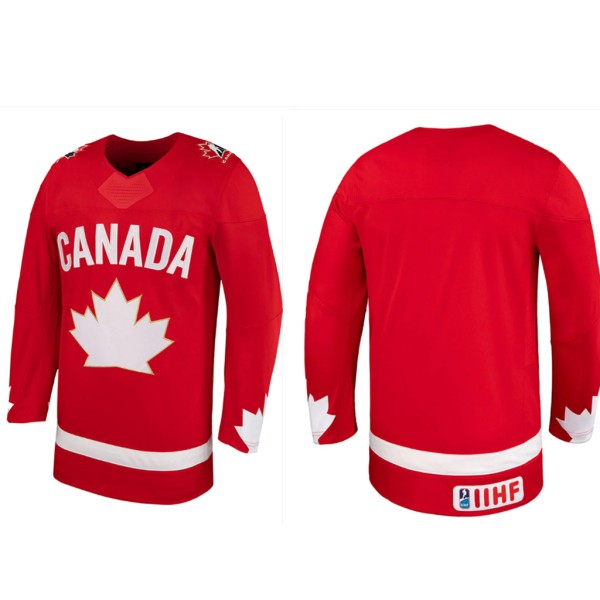 TEAM CANADA ADULT RED BLANK JERSEY