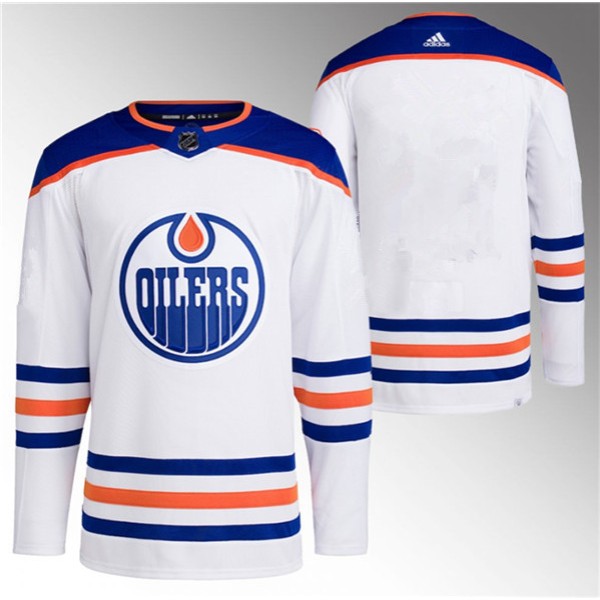 Edmonton Oilers Blank White Stitched Jersey