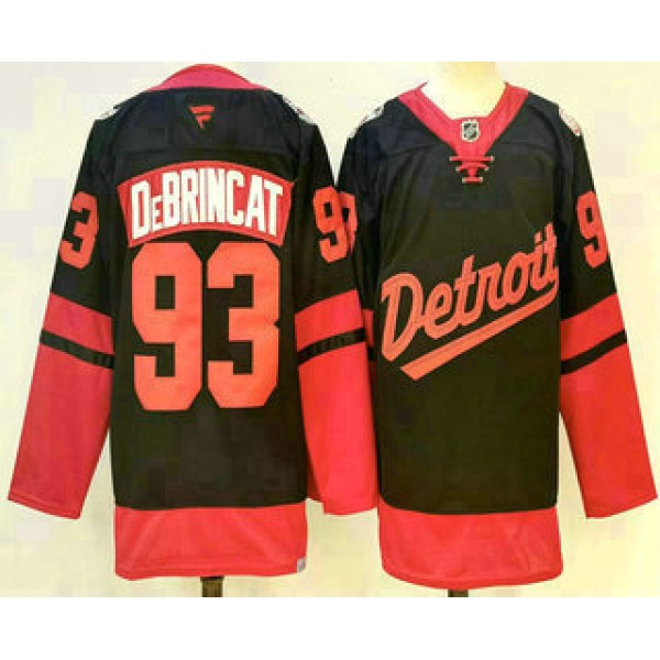 Detroit Red Wings #93 Alex DeBrincat Black 2025 Stadium Series Stitched Jersey