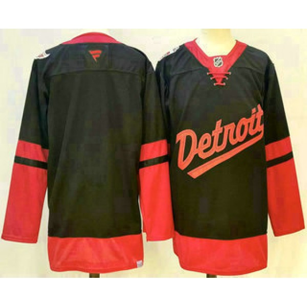 Detroit Red Wings Blank Black 2025 Stadium Series Stitched Jersey