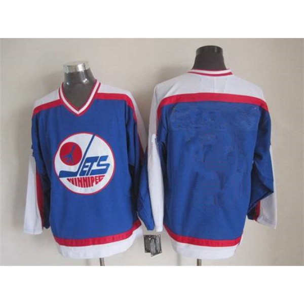 Winnipeg Jets Blank 1979-80 Blue CCM Vintage Throwback Jersey