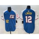 National League #12 Francisco Lindor Blue Alternate 2025 All-Star Edition Limited Stitched Jersey