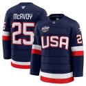 USA #25 Charlie McAvoy Navy 2025 4 Nations Face-Off Stitched Jersey