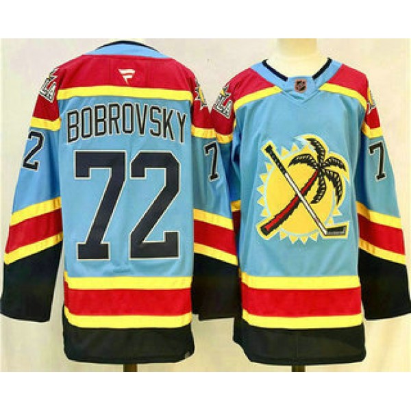 Florida Panthers #72 Sergei Bobrovsky Blue 2024 Reverse Retro Stitched Jersey