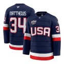 USA #34 Auston Matthews Navy 2025 4 Nations Face-Off Stitched Jersey