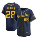 Milwaukee Brewers #28 Andrew Vaughn Navy Alternate Limited Stitched Jersey