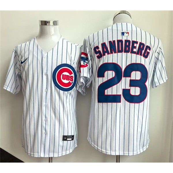 Chicago Cubs #23 Ryne Sandberg White Limited Stitched Jersey