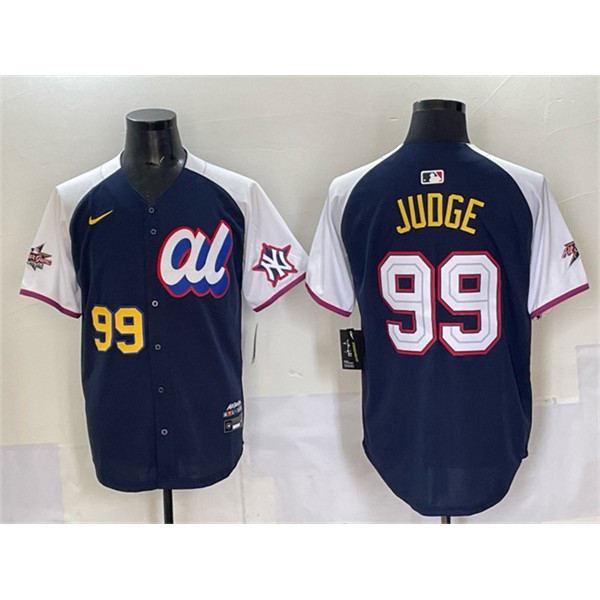 American League #99 Aaron Judge Navy Alternate 2025 All-Star Edition Limited Stitched Jersey