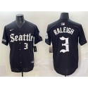 Seattle Mariners #3 Cal Raleigh Black 'Deep Sea Gothic Edition' Vapor Premier Limited Stitched Jersey