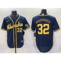 Milwaukee Brewers #32 Jacob Misiorowski Navy 2025 With Patch Stitched Jersey