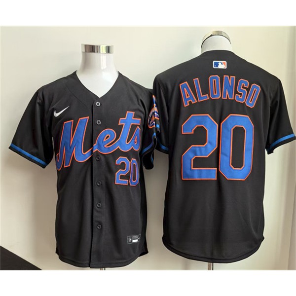 New York Mets #20 Pete Alonso Black 2025 Stitched Jersey