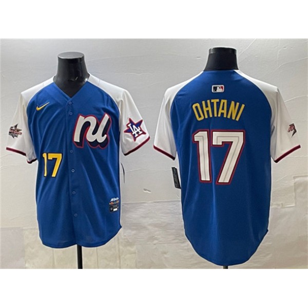 National League #17 Shohei Ohtani Blue Alternate 2025 All-Star Edition Limited Stitched Jersey