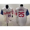 Detroit Tigers #25 Gleyber Torres White 2025 Memorial Day Vapor Premier Limited Stitched Jersey