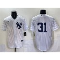 New York Yankees #31 Ichiro Suzuki White Cool Base Limited Stitched Jersey