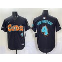 Chicago Cubs #4 Pete Crow-Armstrong Black 'Graffiti North Side Edition' Vapor Premier Limited Stitched Jersey