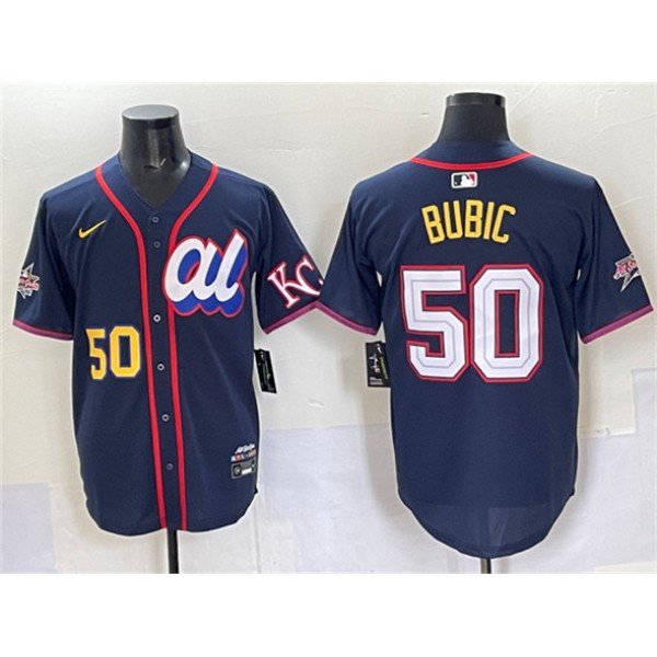 American League #50 Kristofer Bubic Navy 2025 All-Star Edition Limited Stitched Jersey