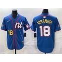National League #18 Yoshinobu Yamamoto Blue 2025 All-Star Edition Limited Stitched Jersey