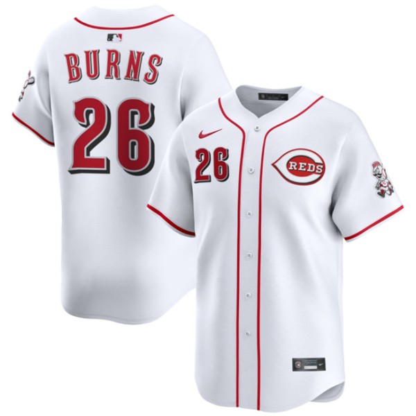 Cincinnati Reds #26 Chase Burns White Home Limited Stitched Jersey