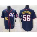American League #56 Randy Arozarena Navy 2025 All-Star Edition Limited Stitched Jersey