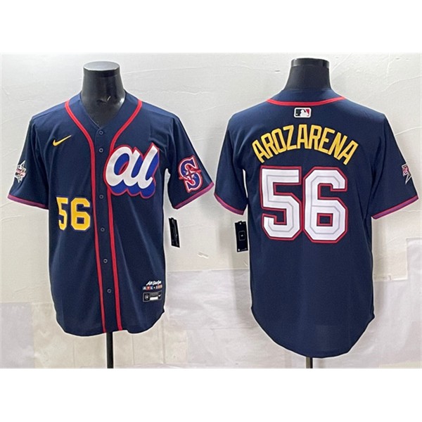 American League #56 Randy Arozarena Navy 2025 All-Star Edition Limited Stitched Jersey