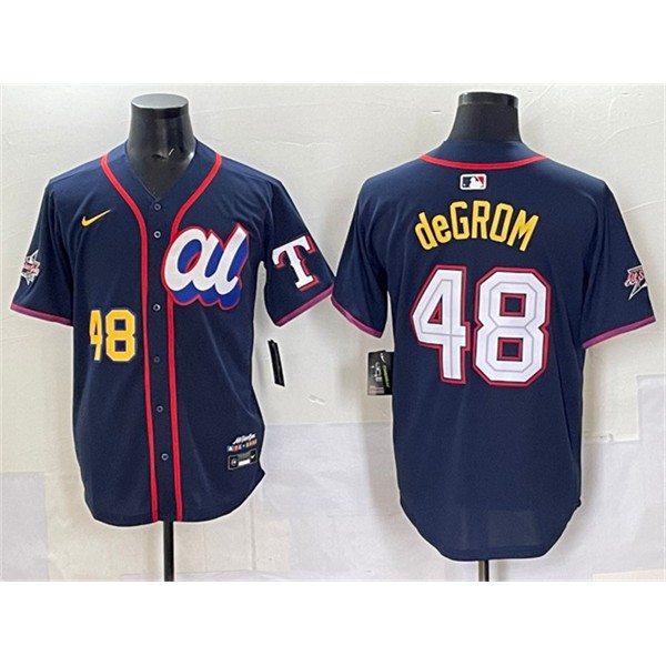 American League #48 Jacob deGrom Navy 2025 All-Star Edition Limited Stitched Jersey