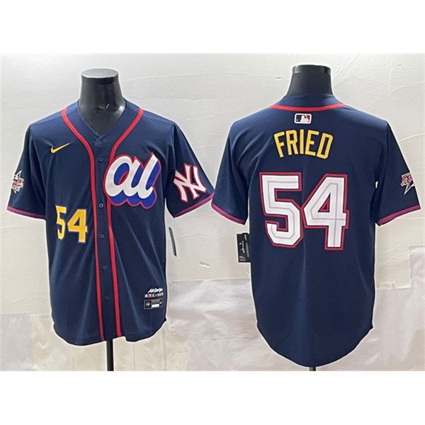 American League #54 Max Fried Navy 2025 All-Star Edition Limited Stitched Jersey