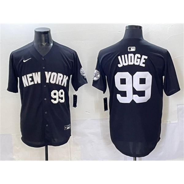 New York Yankees #99 Aaron Judge Black Limited Stitched Jersey