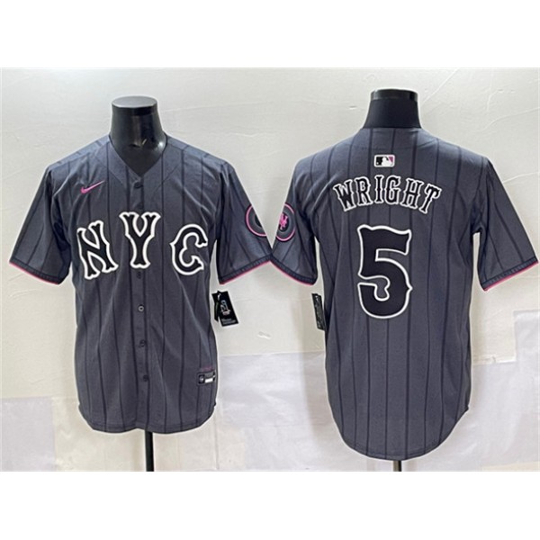 New York Mets #5 David Wright Navy City Connect Stitched Jersey