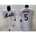 New York Mets #5 David Wright White Stitched Jersey