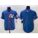 National League Washington Nationals Blank Blue 2025 All-Star Edition Limited Stitched Jersey
