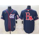 American League Boston Red Sox Team Big Logo Navy 2025 All-Star Edition Limited Stitched Jersey