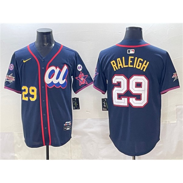 American League #29 Cal Raleigh Navy 2025 All-Star Edition V3 Limited Stitched Jersey