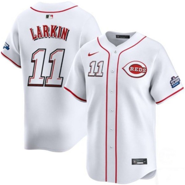 Cincinnati Reds #11 Barry Larkin White 2025 Speedway Classic Home Limited Stitched Jersey