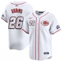 Cincinnati Reds #26 Chase Burns White 2025 Speedway Classic Home Limited Stitched Jersey
