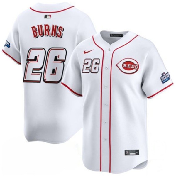 Cincinnati Reds #26 Chase Burns White 2025 Speedway Classic Home Limited Stitched Jersey
