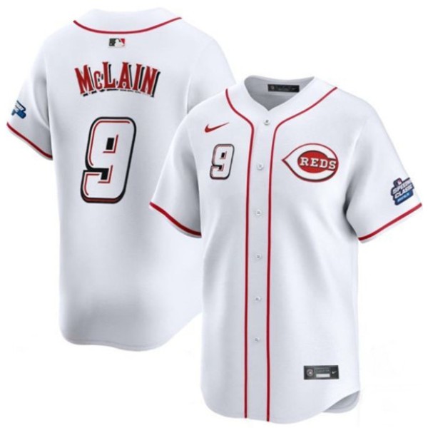 Cincinnati Reds #9 Matt McLain White 2025 Speedway Classic Home Limited Stitched Jersey