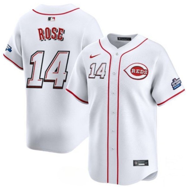 Cincinnati Reds #14 Pete Rose White 2025 Speedway Classic Home Limited Stitched Jersey