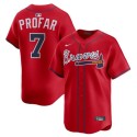 Atlanta Braves #7 Jurickson Profar Red 2025 Alternate Limited Stitched Jersey