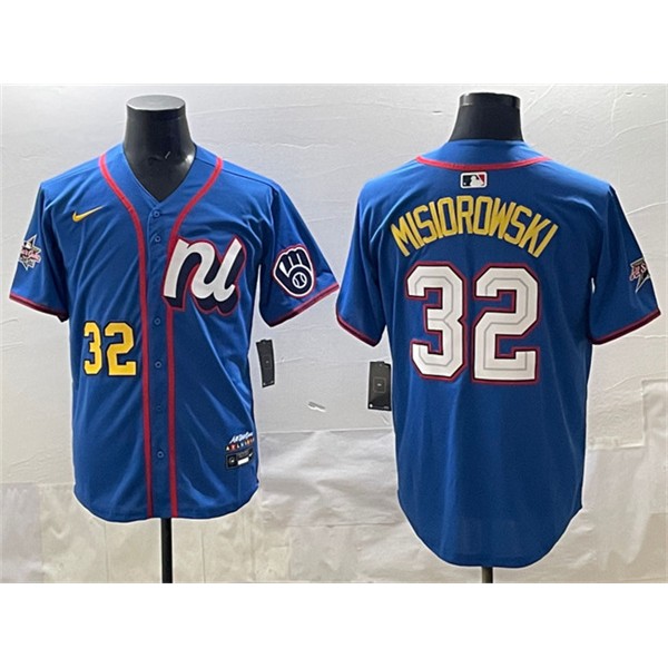 National League #32 Jacob Misiorowski Blue 2025 All-Star Edition Limited Stitched Jersey