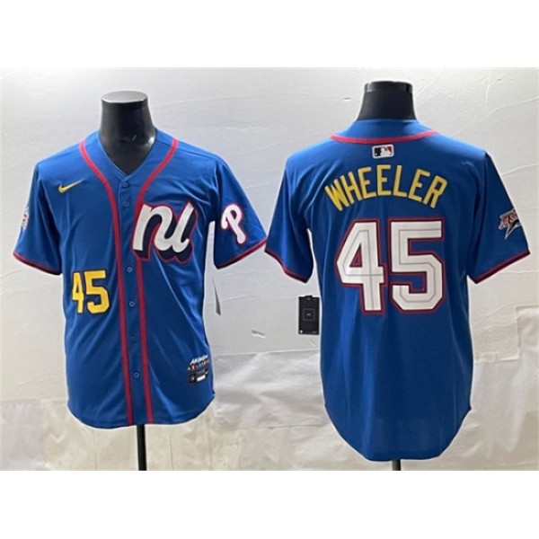 National League #45 Zack Wheeler Blue 2025 All-Star Edition Limited Stitched Jersey